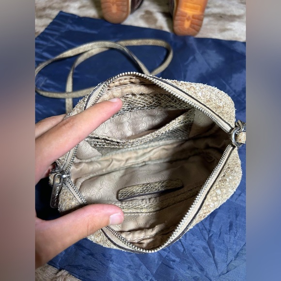 Michael Kors Mini Crossbody Bag Chain Strap Black Snake Print Purse - Picture 10 of 12